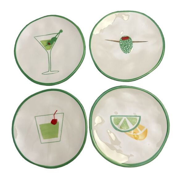 Mariposa Cocktail Plates Amy Van Aarle Appetizer Plate Martini 6” Dishes - Picture 13 of 13
